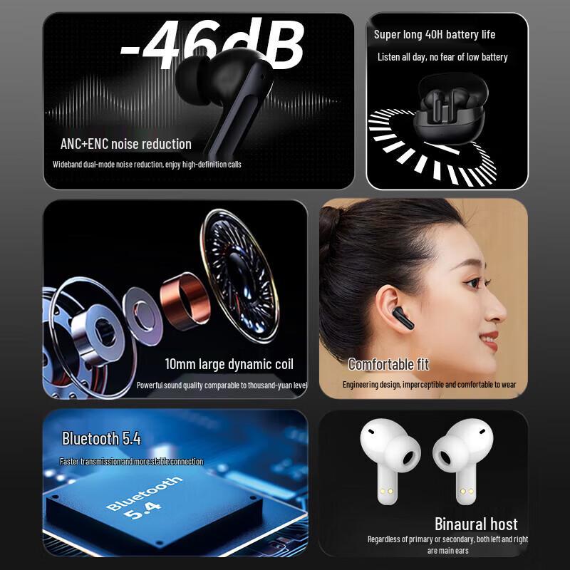 Newman TWS-Q7 Active Noise Cancelling True Wireless Earphones