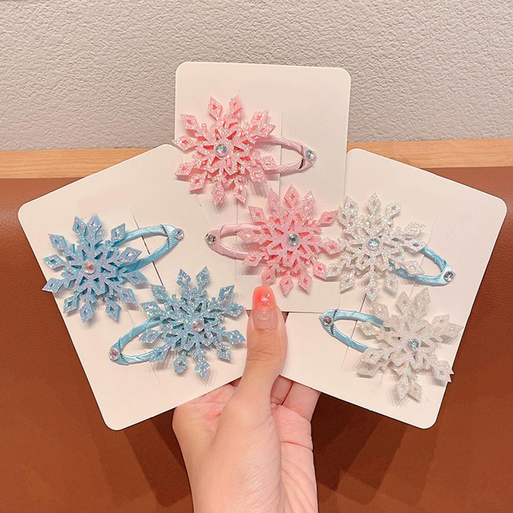 Заколка-снежинка Рождественская заколка Милая рождественская плоская заколка Шпилька Рождественская элегантная заколка для пучков