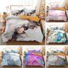 Мраморный пододеяльник Абстрактный геометрический комплект постельного белья Микрофибра Чехол для одеяла Полный Кинг Для детей Девочек Мальчиков Декор спальни