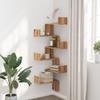 6-Tier Irregular Corner Shelf, Storage and Display Racks for Living Room, Bedroom, Hallway, Entryway, and Bathroom, 45x45x147cm