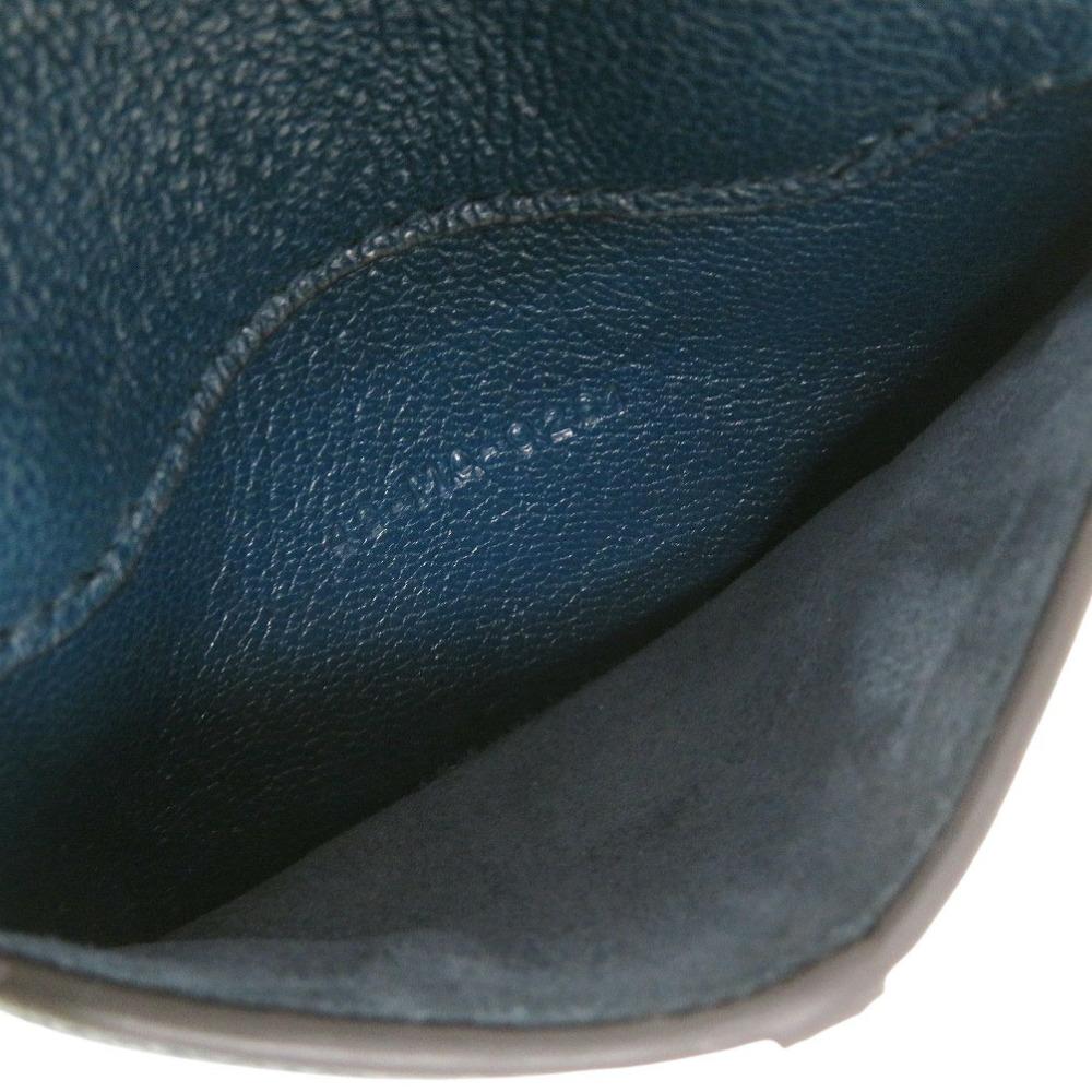 Used AUTHENTIC Dior 43 MA 0261 Mini Saddle Shoulder Bag blue Leather