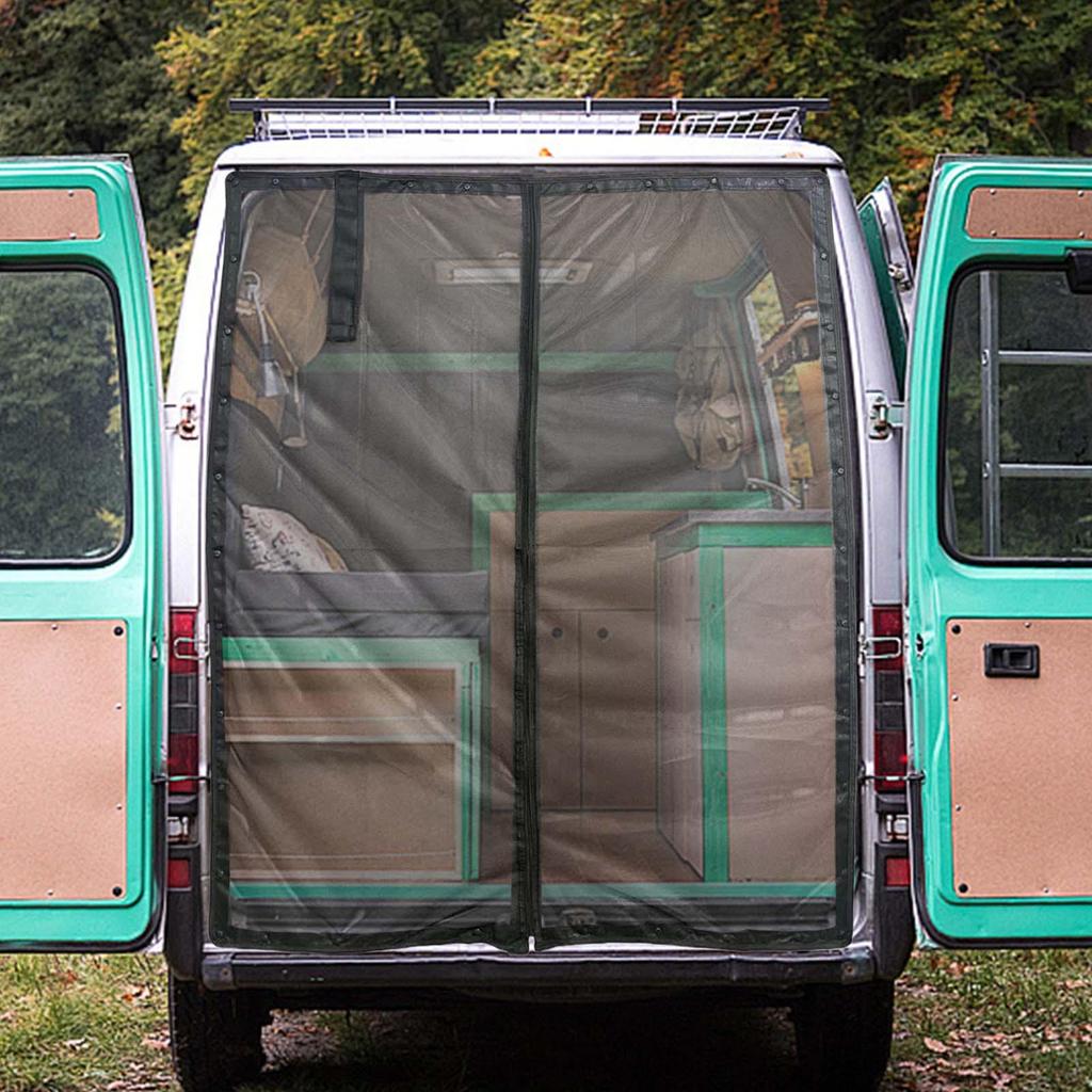 Magnetic Door Screen For Van Magnetic Fly-Proof Net Replacement RV Side Door Fly Protection Net For Camping Outdoor Adventure