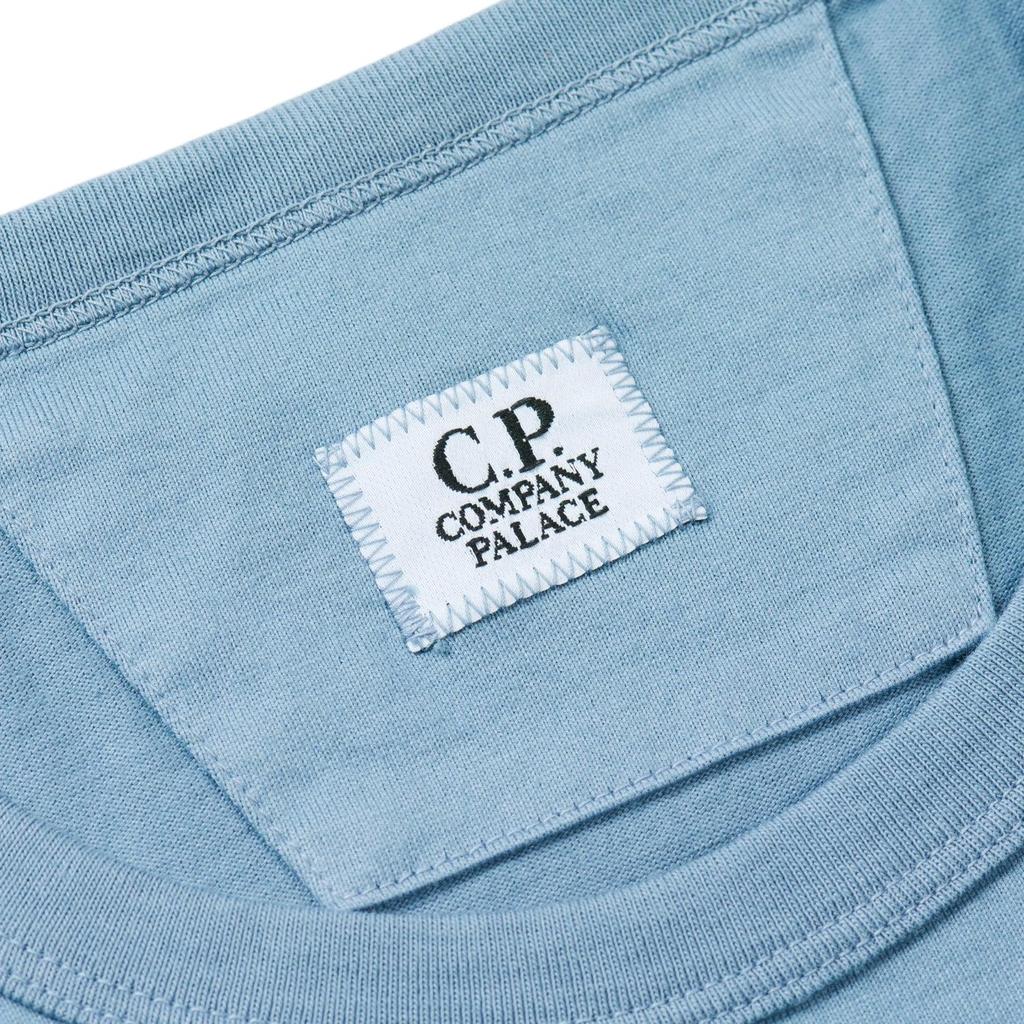 Palace Х КП. Футболка из мерсеризованного джерси 30/2 Twisted от компании, синяя, унисекс, топы TS012A006247G846