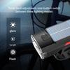 Solar Power Bike Front Lamp USB Rechargeable Cycling Flashlight Waterproof 3 Level Dimmable for Cycling Accessories Night Riding
