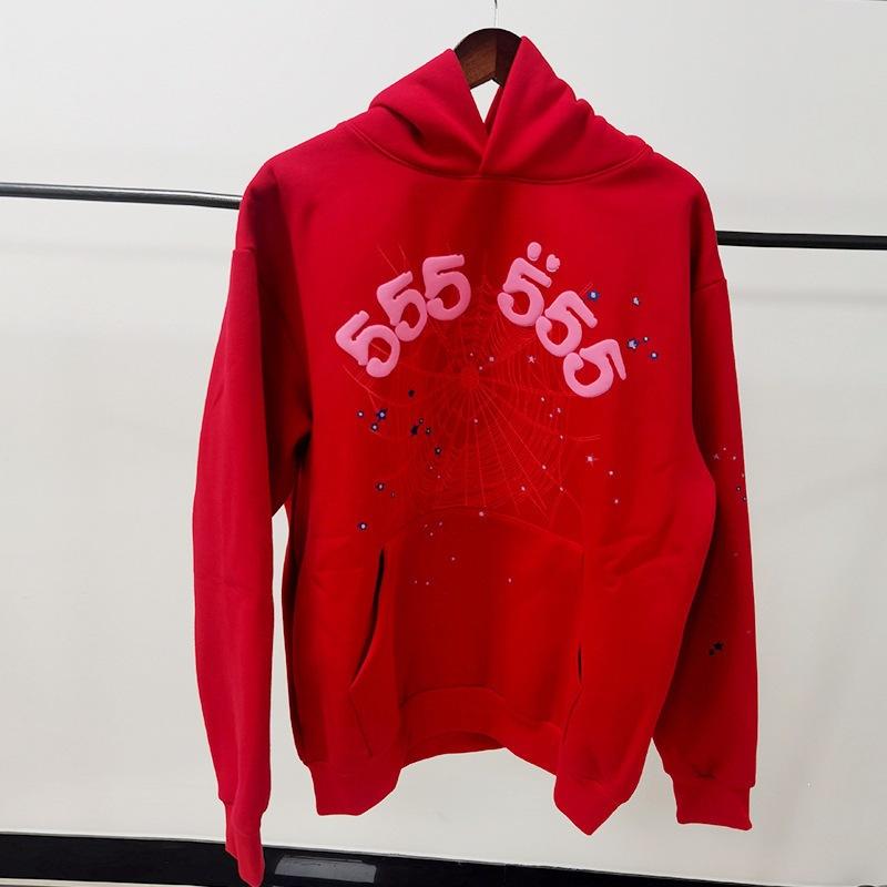 New pullover print American trend street heavy loose men's and women's hooded sweater set