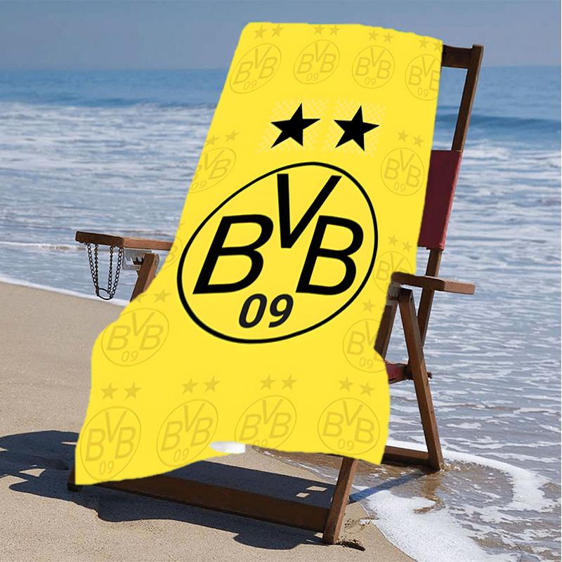 1pc B-BVB Beach Towel, Beach and Seaside Swimming Pool Equipment, Fashion Pattern, Rectangular, Travel Essentials