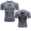 Printed Men's Athletic Compression Shirts Athletic Quick Dry Breathable Rash Guard Athletic Tight Workout Tops Summer Men