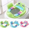 Frog Shape Baby Unisex Soft Padded Round Potty Training Toilet Seat with Handles