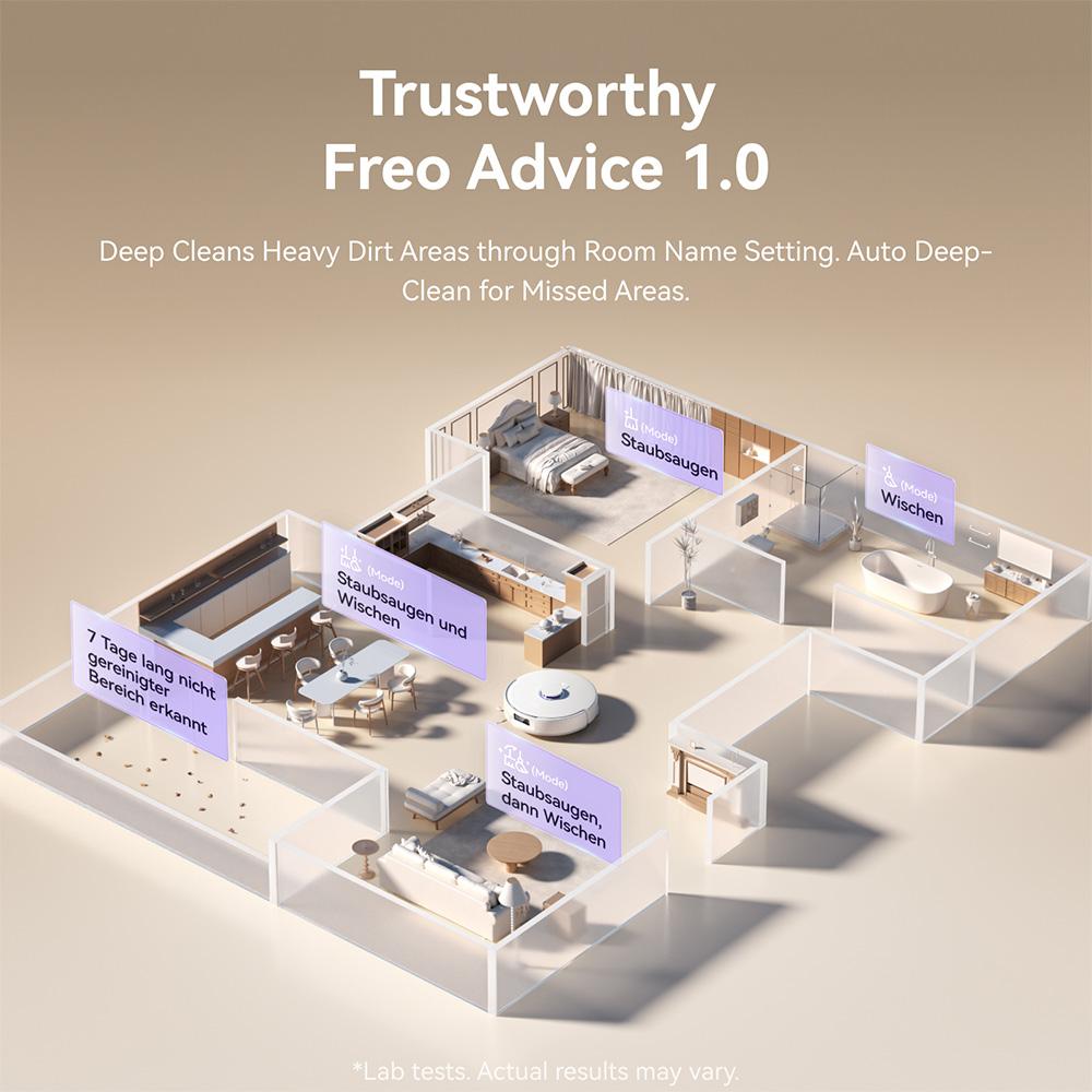 Робот-пылесос Narwal Freo X10 Pro, Робот-швабра без запутывания, Мощное всасывание 11000 Па, Самоочистка, Автоматическая стирка швабры, Автоматическая сушка