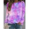 Европейский и американский стиль 2024 года, новый свитшот с круглым вырезом и контрастными рукавами с цветным принтом WA2