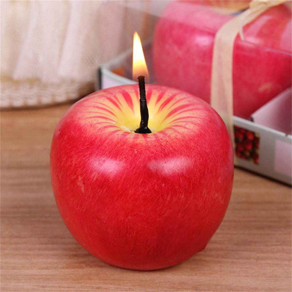 Creative Christmas Eve Gift Large Apple Candle Fruit Candle Birthday Christmas Decoration Student Gift Emergency Candle