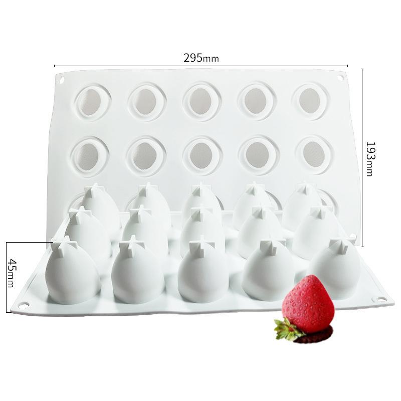 Силиконовая форма для выпечки на 6 ячеек для черничного муссового торта, форма для десертов в виде фруктов, для шоколадного пудинга