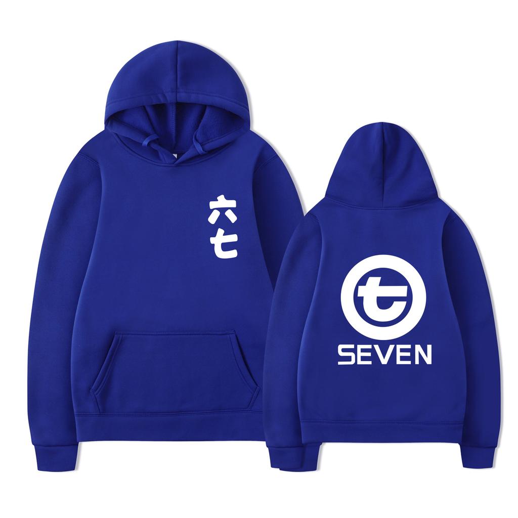 Wu Liuqi Number Hoodie Men's and Women's Harajuku Pullover Street Wear Unisex Autumn Winter Plushed Tops Oversize Sweater