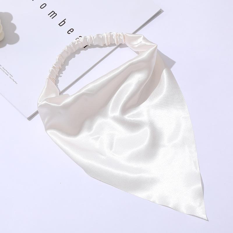 Band Elegant Headbands Silky Satin Hair Accessories Headwrap Turban Bandana Triangle Hair Scarf