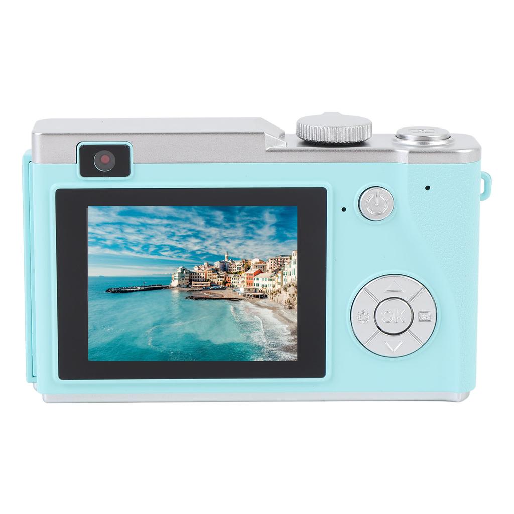 4K Digital Camera 64MP HD 2.4 Inch IPS Screen 16x Digital Zoom Compact Travel Camera with Built in Mic for Teens