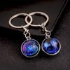 Spherical Luminous Crystal Zodiac Keychain - Virgo & Leo
