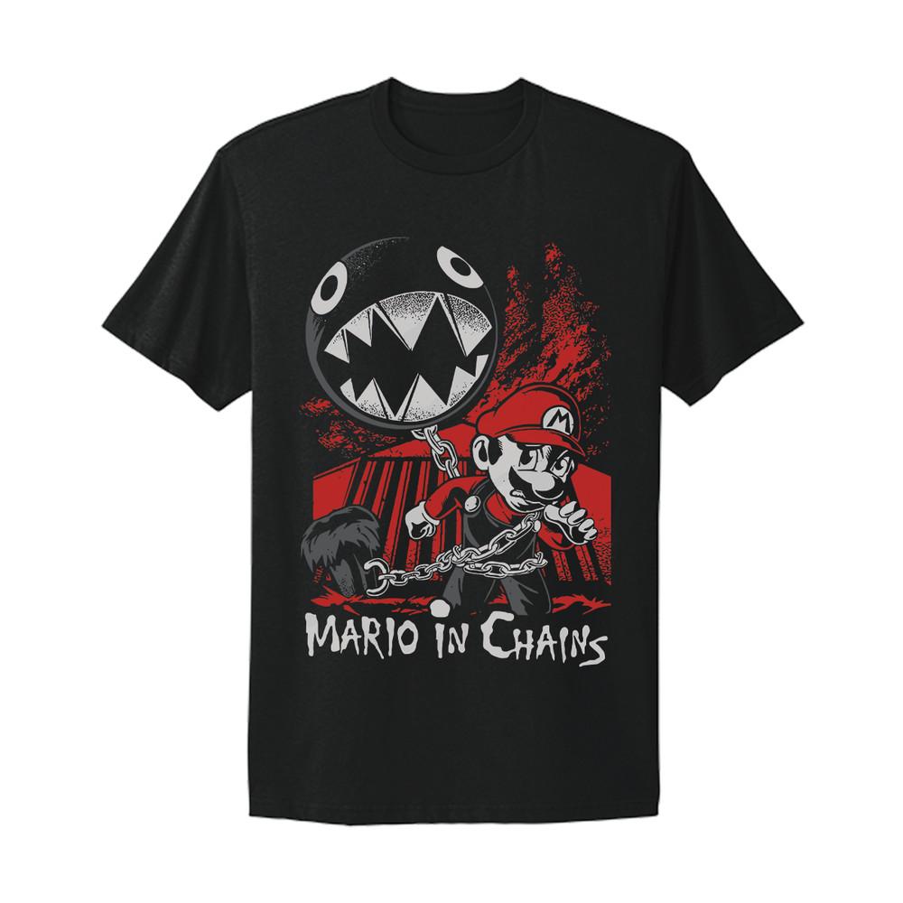 Mario In Chains Alice In Chains NES Rock Винтаж Графический дизайн Футболка Унисекс Футболка