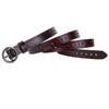 Vintage Style Leather Belt For Women With Alloy Pin Buckle And Pure Color Design