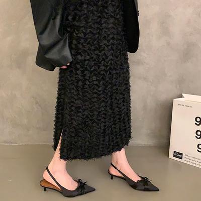 Летние женские босоножки на высоком каблуке с бабочкой и бантом, модные туфли с острым носком, элегантные туфли для дам для танцевальных вечеринок