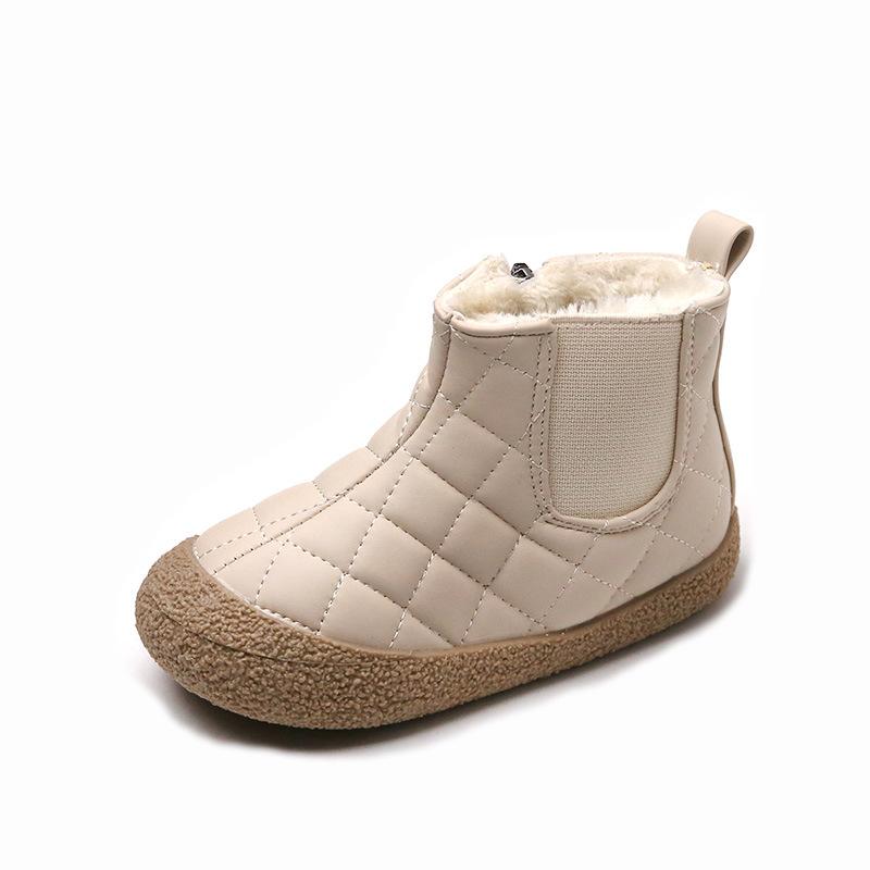 Новые зимние плюшевые зимние сапоги и толстые противоскользящие детские хлопковые сапоги