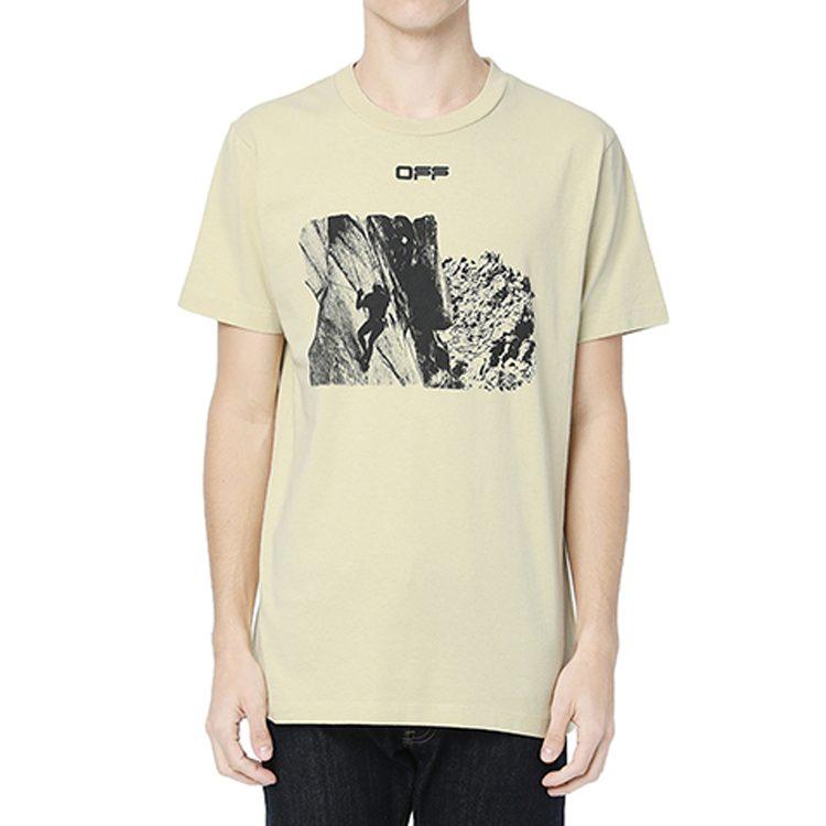 OFF WHITE Летняя коллекция 2020 Футболка мужская Кремовый OMAA027S201850156110