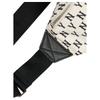 MLB Серия Monogram New York Yankees Винтажный Цветочный Принт Логотип Буквой Съемная Сумка на Пояс Унисекс Сумка на Пояс Черный Белый 3AHSM012N-50CRD