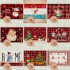 Christmas Table Mats Holiday Dining Placemats for Xmas Table Decor Snowflake Table Runner Waterproof Festive Accessories