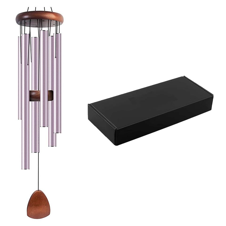 New Metal Windchime Aluminum Windbell Wind Chimes 6 Rods Chimes Home Decoration Craft Outdoor Garden Patio Notes Zen Meditation