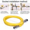 304 Stainless Steel Gas Hose Yellow Stove Gas Line  Daily Home Gas Equipment Replacement