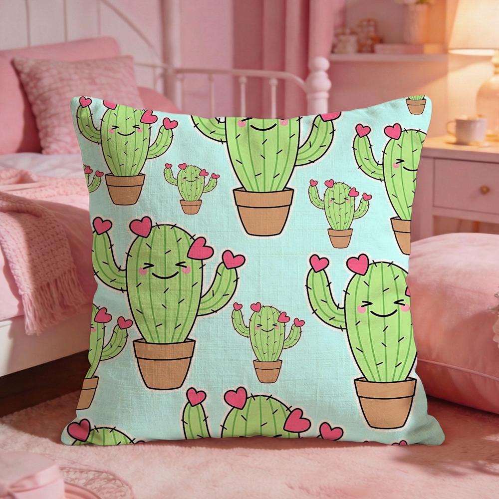 PlantcactusS Cushion Cover Premium Comfort Reversible Pillow Cove Two in One Design for Any Room  Car Interior