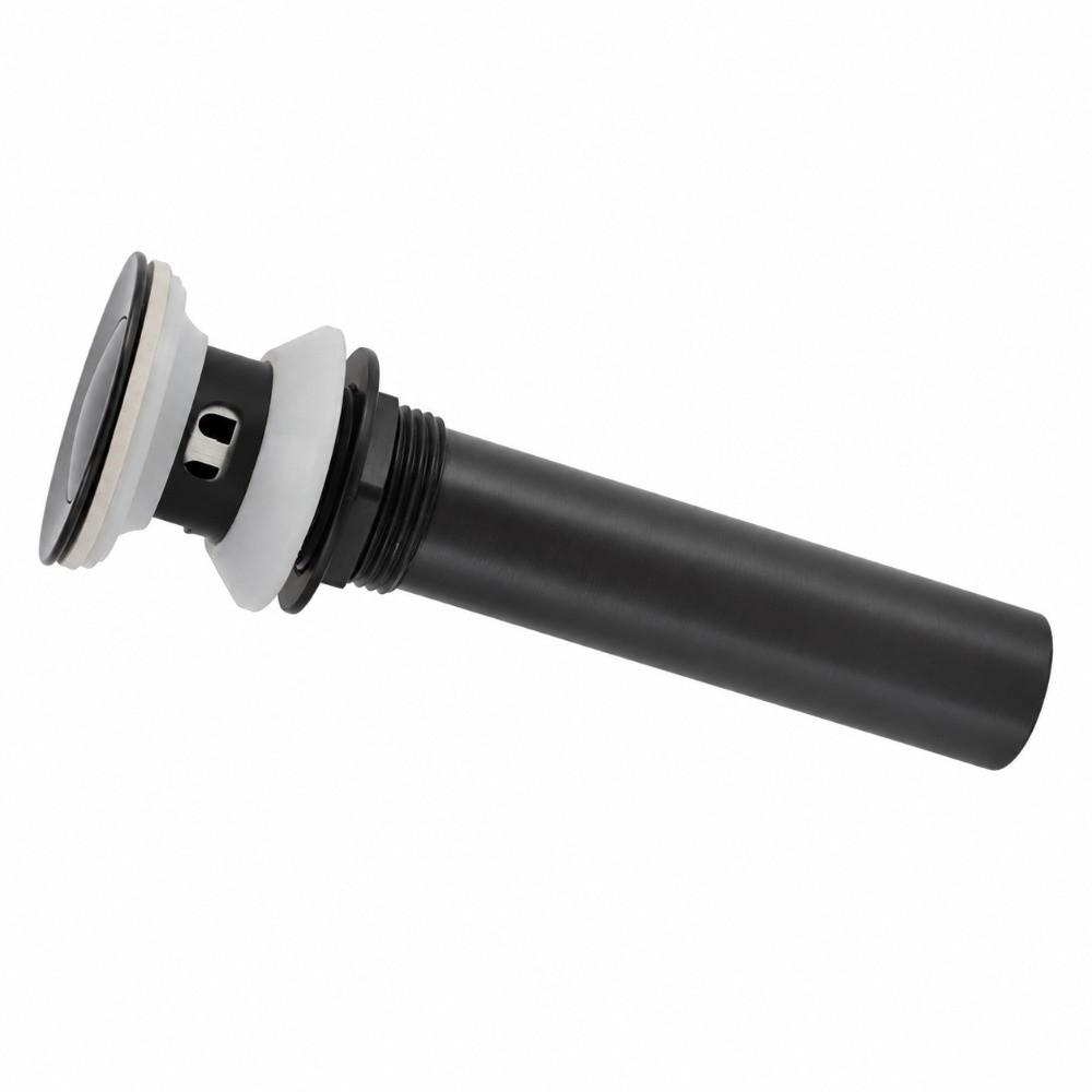 Matte Black Finish Drain Stopper Push Bounce Basin Sink Drain Kitchen Sink Drain For Vessel Sink