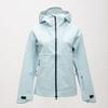 Sky Blue Softshell Jacket with Hood Black Zip Closure Woman ROSSIGNOL