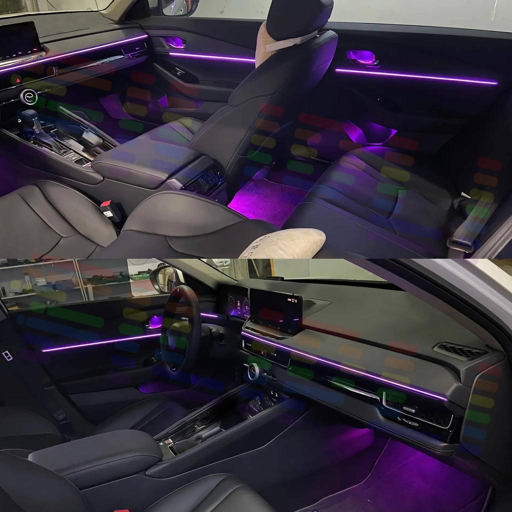 6 In1 for BMW X5 E53 E70 Car LED Ambient Lamps Colorful Atmosphere Lights Auto Interior Neon Strip 64 RGB Lighting 12V 64 colors Neon Lights 4