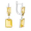 Серебряные серьги с цитрином nano 7.808ct (2190097)