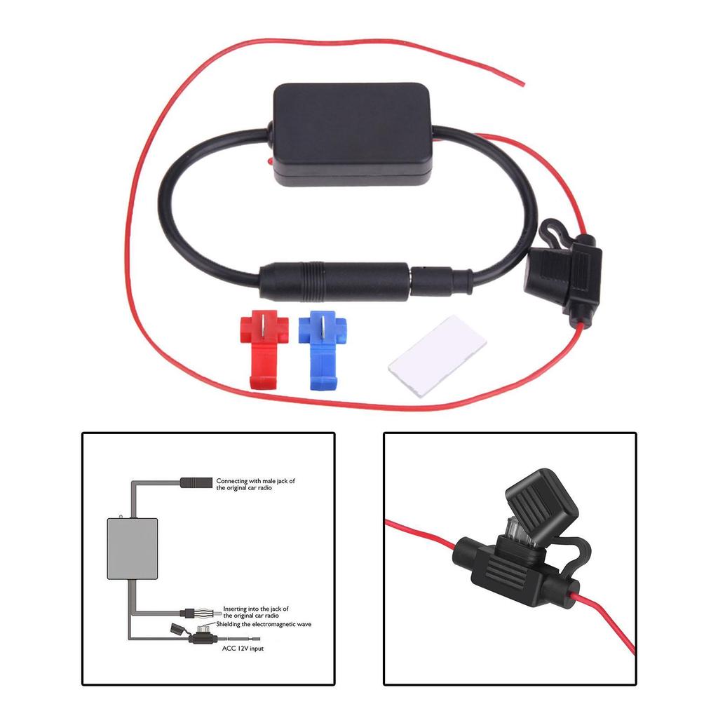 Car Stereo FM Radio Antenna Signal Booster for Boat Audio Radio Stereo