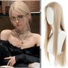 Grey Gold Long Straight Hair Synthetic Wig Female Forehead Lace Exquisite Daughter Temperament Long Straight Daily Wig