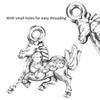 100pcs Silver Alloy Pendant Perforated Horse Keychain Pendant DIY Jewelry Supplies  Bracelet Making