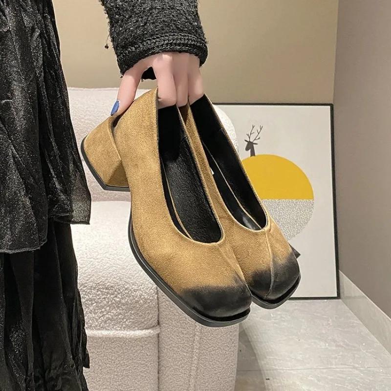 Fashion 2024 Summer Casual Woman Shoe Platform Oxfords All-Match Square Toe Female Footwear Creepers New Comfortable Retro