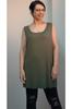 Women's Style Big Size T-Shirt Khaki Green Thick Strap Combed Cotton Viscose T-Shirt
