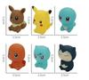6pcs/set Baby Bathroom Toys Pikachu Bulbasaur Charmander Squirtle Eevee Action Figure Soft Vocal Kids Bath Doll Gifts