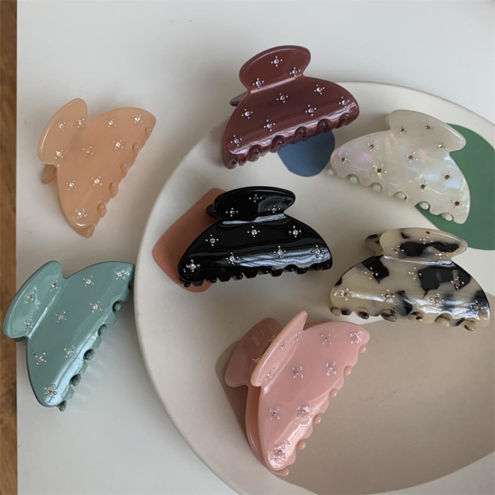 Semicircle Hair Accessory Rhinestone Girls Hair Claw Hair Clip Korean Style Shark Clip Headwear