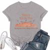 Women's Casual Loose Printed T-shirt Round Neck Pullover Short Sleeved Top