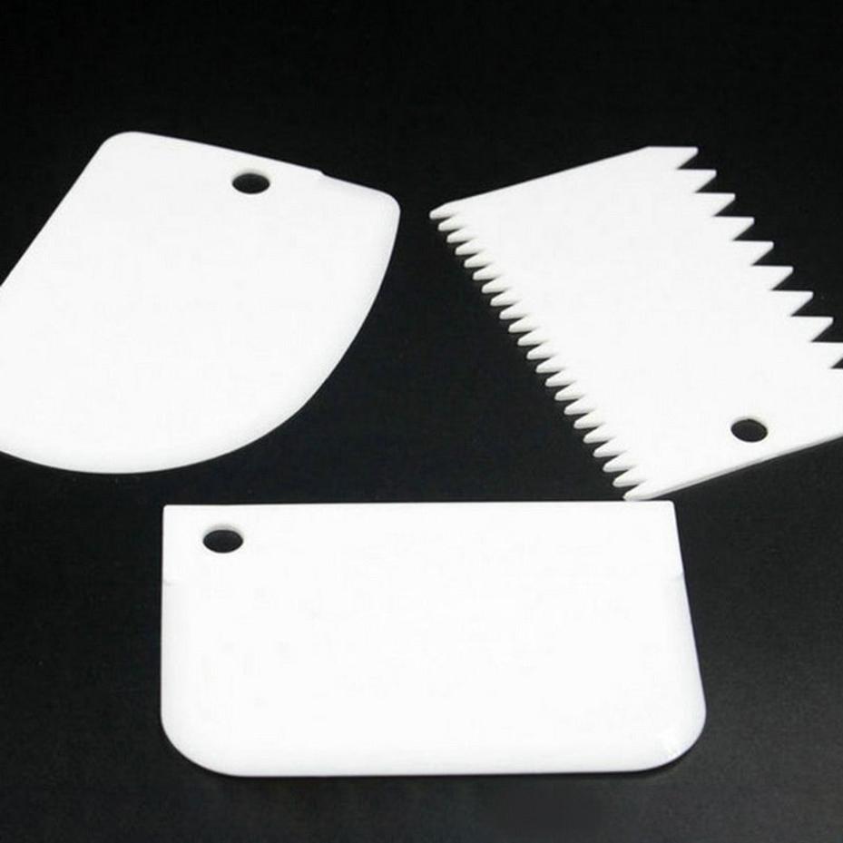 3pcs/Set Cake Bread Slicer Baking Pasty Tools Baking Tools For Cakes Dough Cutter Scraper Cake Blade Silicone Spatula