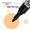 Express Logistics Black Oil-Based Waterproof Marking Pen, 100pcs, Broad Tip, Quick-Drying, Durable.