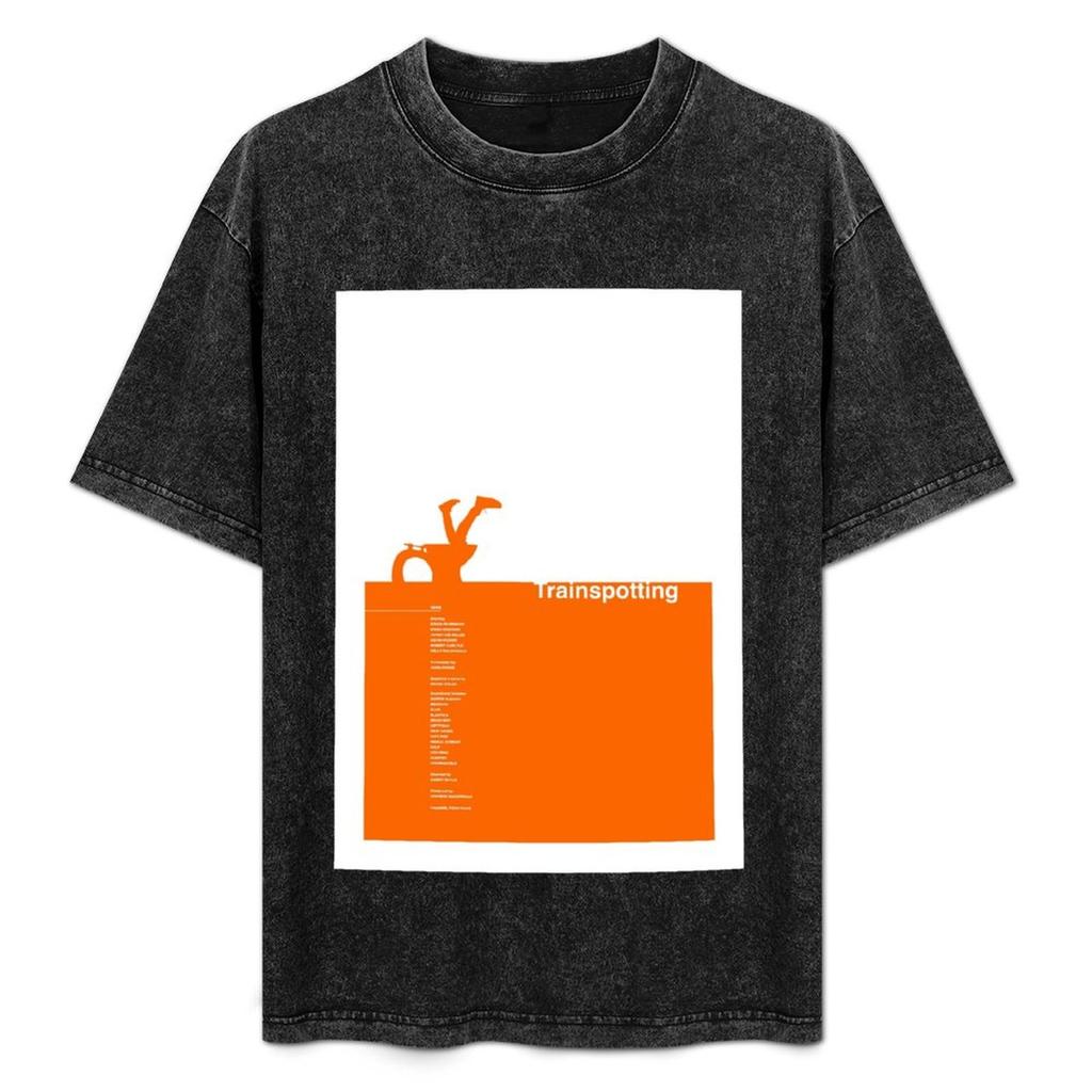 Trainspotting 1996 Poster Tshirt Daily Wear Plain Short Sleeve Shirt