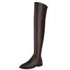 Elastic Women's Over the Knee High Boots Trend 2024 Long Winter Thigh High Boot Black White Flats Party Fetish Dance Shoes Lady