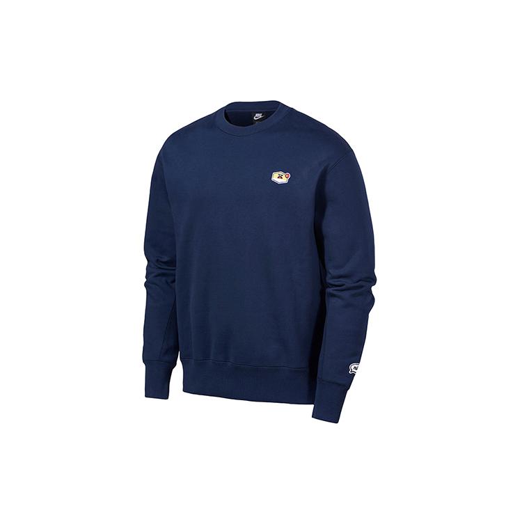 Nike Sweatshirts Men's Deep Navy Blue Crew Neck Moderate Regular CU4264-410