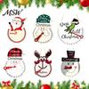 Christmas Holiday Decoration Countdown Calendar, Reusable Days Until Door Hanging Sign, Wooden Advent Calendar Vintage Round Wreath Hanger for