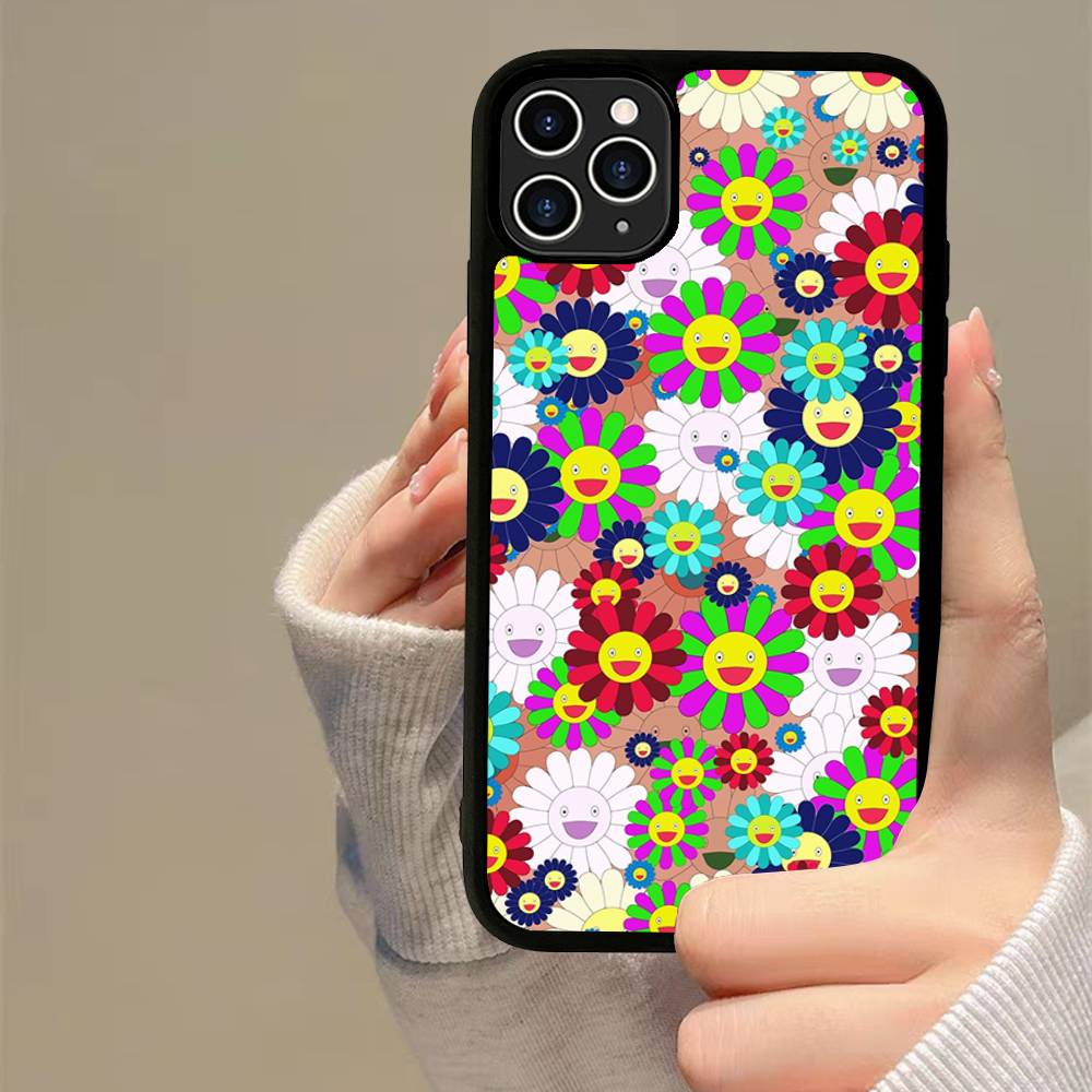 Японские Художники M-murakami T-takash Искусство Красочный PC+TPU Чехол для Телефона Для iPhone 11 12 13 14 15 16 17 Plus Pro Max Чехол
