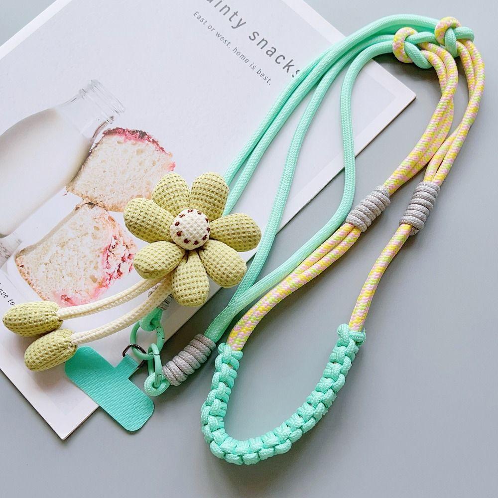 Detachable Crossbody Phone Strap Flower Phone Neck Straps Mobile Phone Lanyard Hanging Ornaments